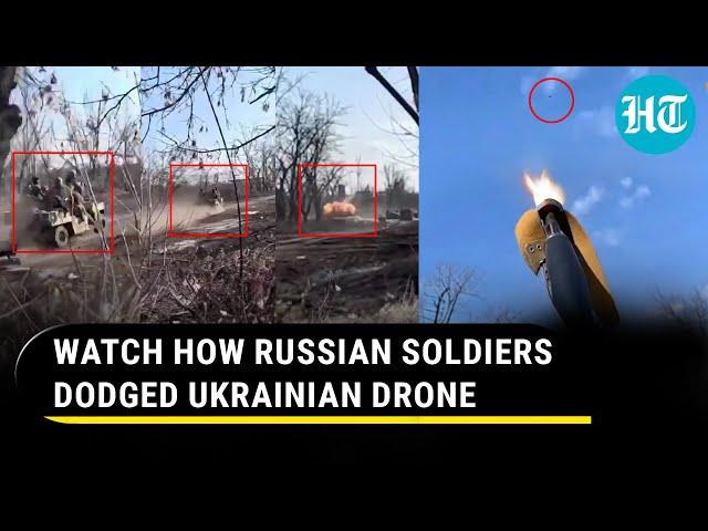 Russian Troops Dodge Ukrainian Drone; Dramatic Footage Of Kyiv's 'Failure' Near Avdiivka On Cam