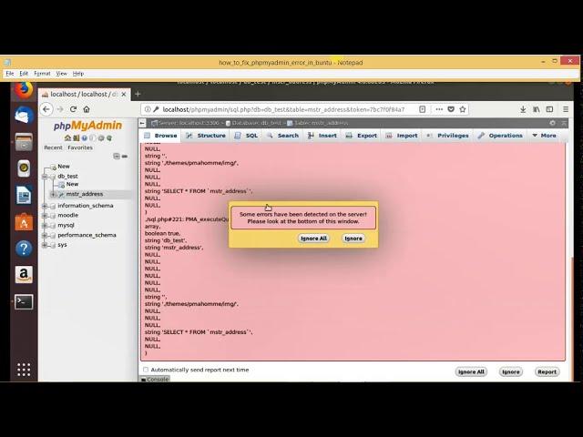 how to fix phpmyadmin error in ubuntu