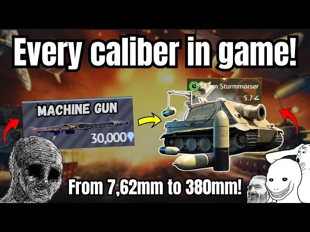 The Most INTENSE challenge I've EVER taken! (From pew pew to ) | Every single caliber in WT