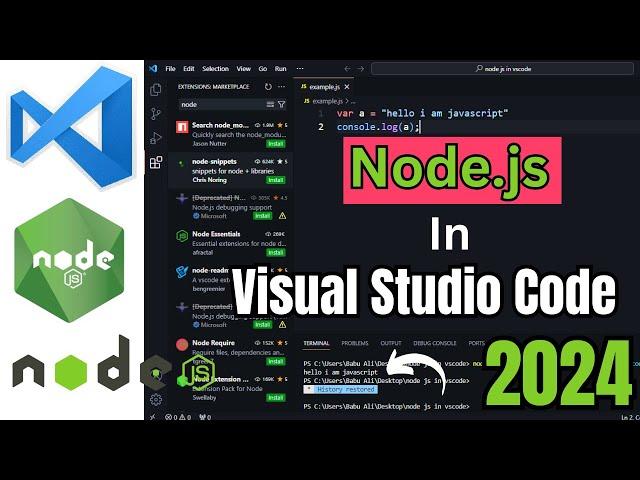 install Node.js in VS Code on Windows 10 / 11 #nodejs #npm #vscode