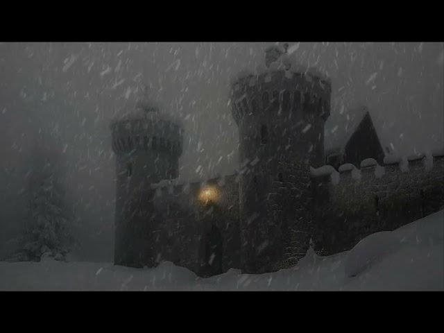 10-hour Eerie Howling Blizzard Sounds At A Cold Dark Spooky Snowy Castle For Deep Sleep & Relaxation