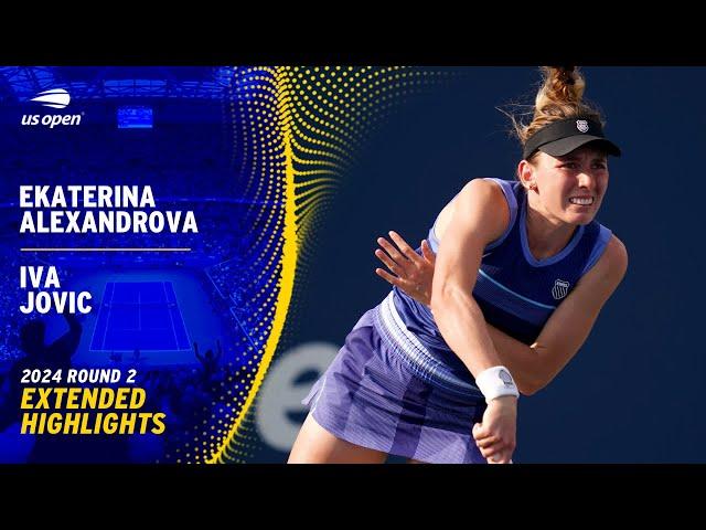 Ekaterina Alexandrova vs. Iva Jovic Extended Highlights | 2024 US Open Round 2