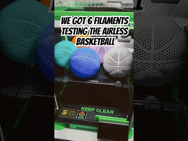 Airless Basketball 6 Different Filamants. #3dprinting #filament #NBA #creality #k1max #k1 #ender3v3