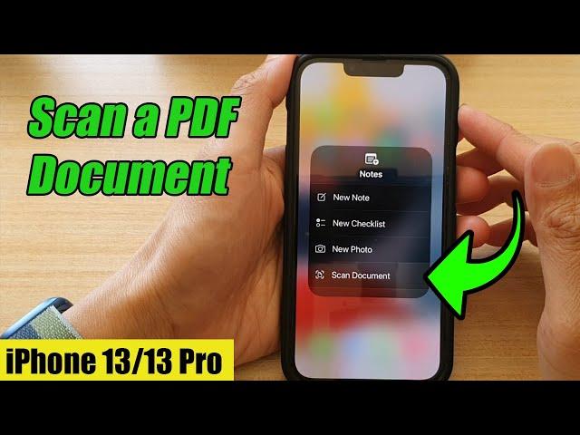 iPhone 13/13 Pro: How to Scan a PDF Document