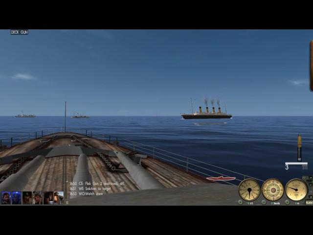 Silent Hunter III Using titanic as target practice