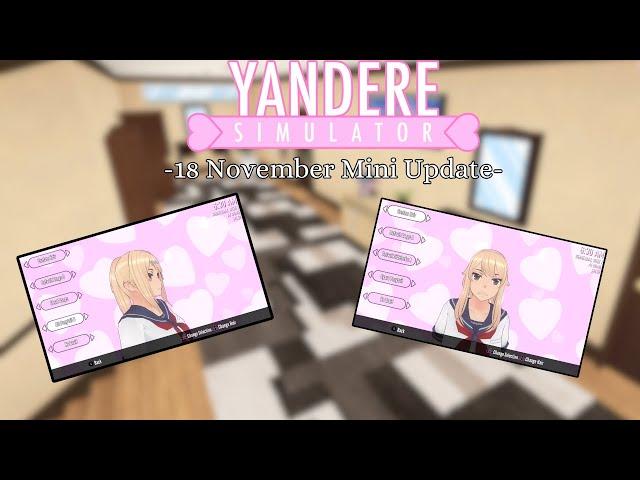 Hair Physics, Blonde Hair & More | Yandere Simulator Update 15/11/2024