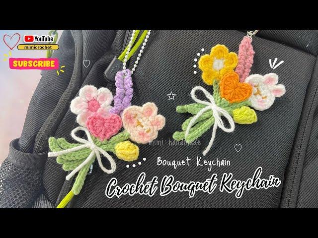  Crochet Bouquet Keychain  DIY Floral Gift – The Perfect Handmade Surprise! | Mimi Crochet