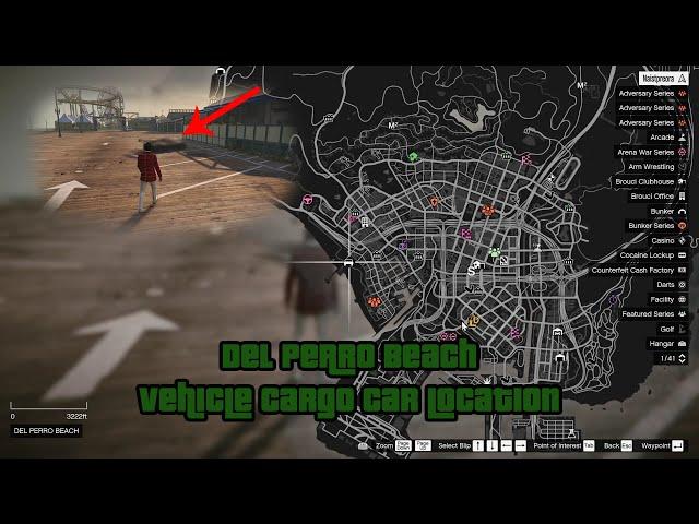 [GTA V Tutorial] Del Perro Beach Vehicle Cargo Car Location