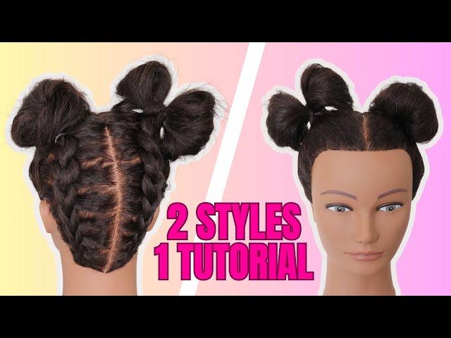 HOW TO | Braided Space Bun & Bow Tutorial