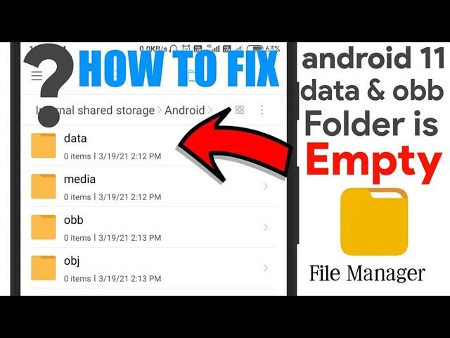 How to fix android 11 data & obb folder is Empty and not showing problem fix