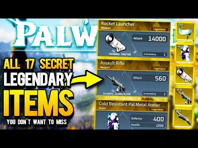 PALWORLD - The Absolute Best GEAR & Weapons To Get (All Hidden Legendary Schematics in Palworld)