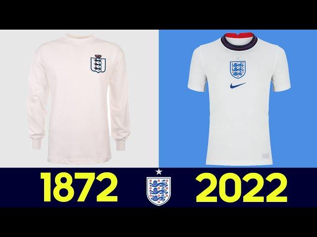  The Evolution of England Football National Team Kit 2022 | All England Football Jerseys in History