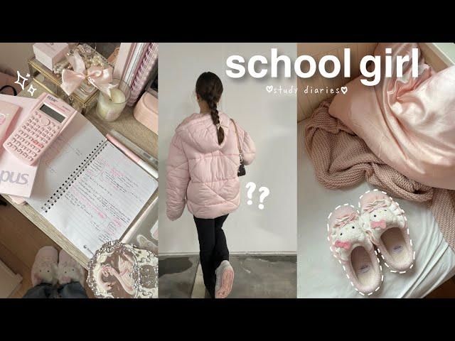 school girl diaries: study vlog, muji, realistic school days in my life