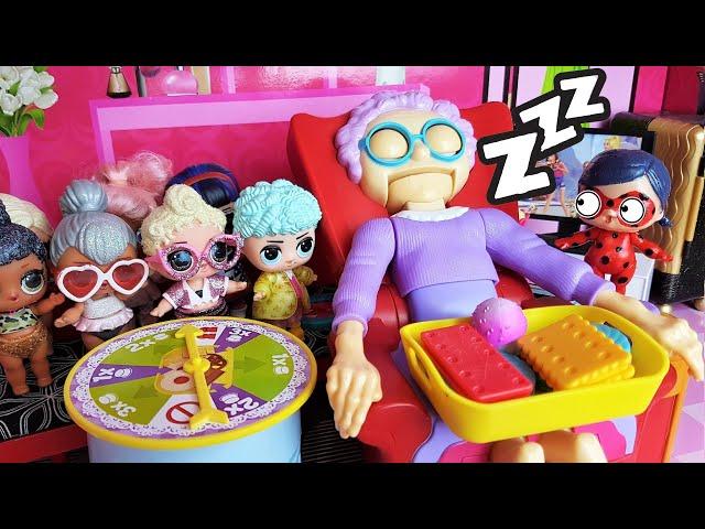 DON'T WAKE GRANNY! DOLLS LOL SURPRISE CARTOON. ALL LOL IN DANGER, WHO WILL COME TO HELP?