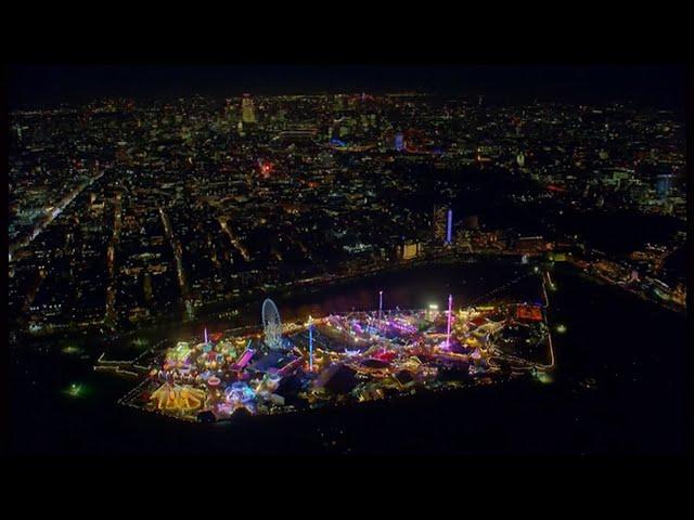 London's Christmas lights seen from the sky (UK) 23/Dec/2024