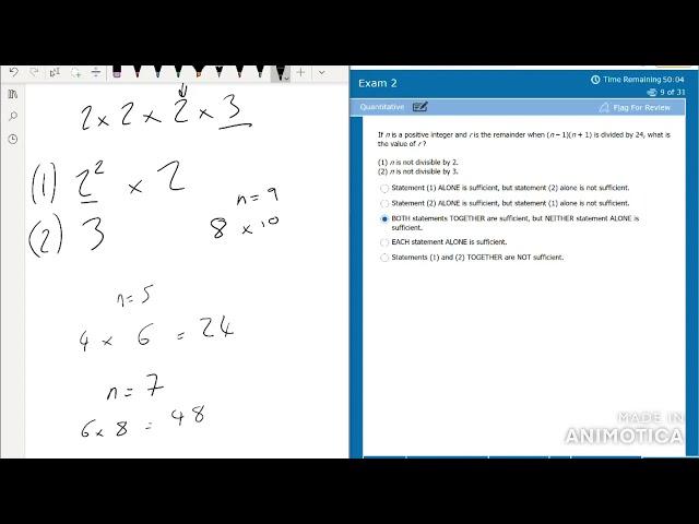 GMAT Test 800 Score in 90 minutes: full test with techniques/explanations. All questions correct.