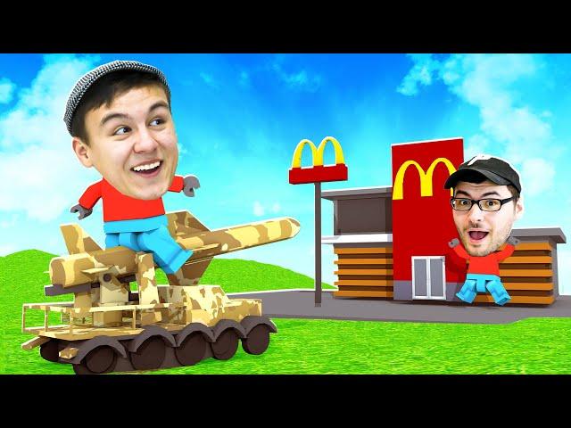 MIT RAKETE MCDONALDS ABSCHIEßEN?! - BRICK RIGS