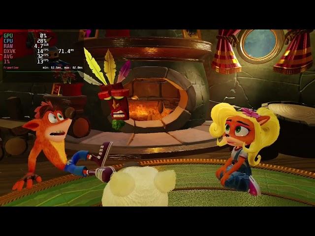 Crash Bandicoot N. Sane Trilogy - on Ubuntu/Linux Intel I5 8250/ UHD 620 #ubuntu #obs