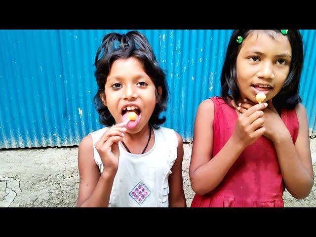 Village Girl Lollipop Crazy jannaty And jhumjhumi eats lollipops Choco Pagla