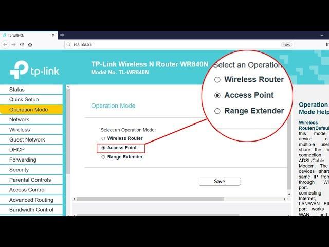 Setup ACCESS POINT mode on TP-LINK TL-WR840N | NETVN