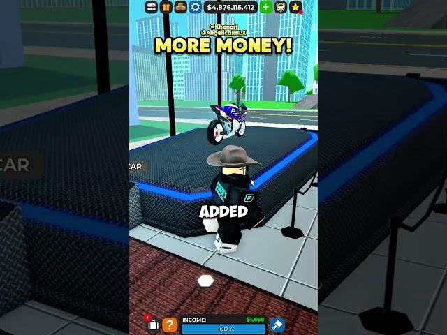 New Money Source in Car Dealership Tycoon! #cardealershiptycoon #roblox