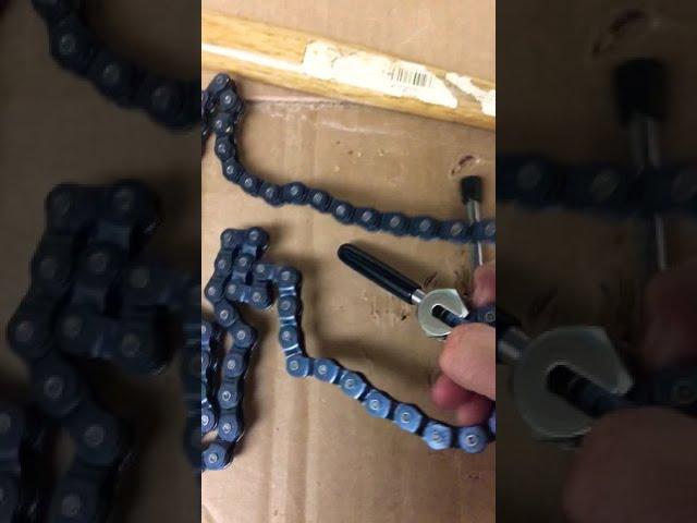 How to put a pin back into a half link chain!