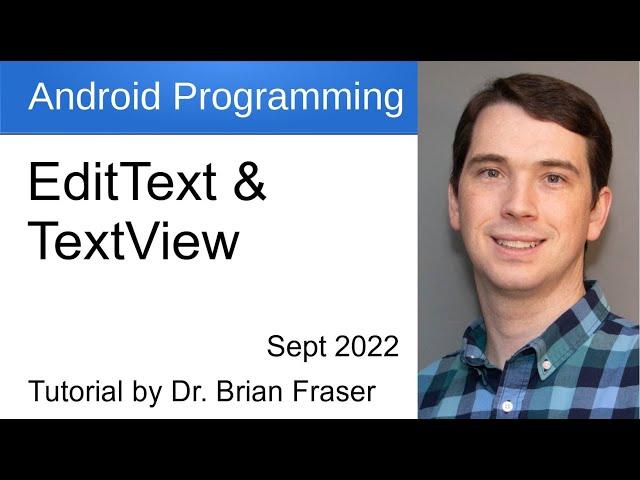 EditText and TextView: Android Programming