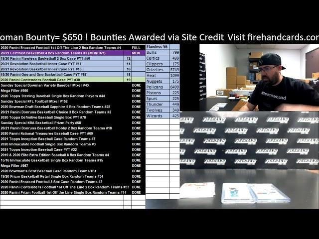 Sunday Funday w/Ryan! Live Sports Cards Breaks w/Firehand Cards!