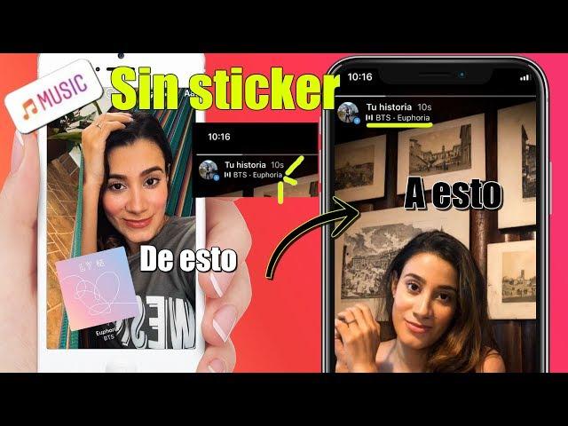 CÓMO poner MÚSICA en INSTAGRAM STORIES SIN QUE SE VEA EL STICKER