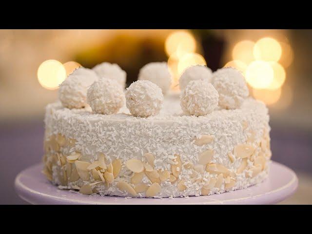 Lactose-free Coconut Cake  Recipe  Raffaello cake  by Lisa Glinskaya