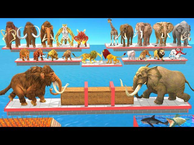 Prehistoric Mammals vs Modern Mammals Tug of War Which animal is stronger? Animal Revolt Battle