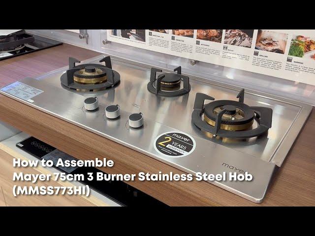 How to Set Up and Use Mayer 75cm 3 Burner Stainless Steel Hob MMSS773HI