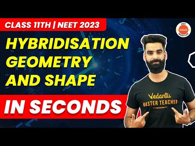 Hybridization Geometry and Shape Trick | How to calculate Hybridization? Easy Tips & Trick | NEET