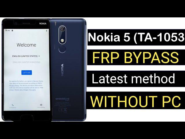 Nokia 5 (TA-1053)  FRP Bypass || Google Account Unlock Without Pc New Method 2023