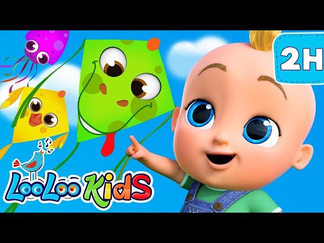 Let's Fly a Kite and more Sing Along Cartoons - S4EP92 Dance Along Super Mix - LooLoo Kids