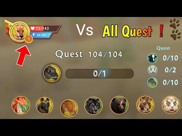 wildcraft LEVEL 1 vs All Quest one by one how much levels we can up after completing all quest 