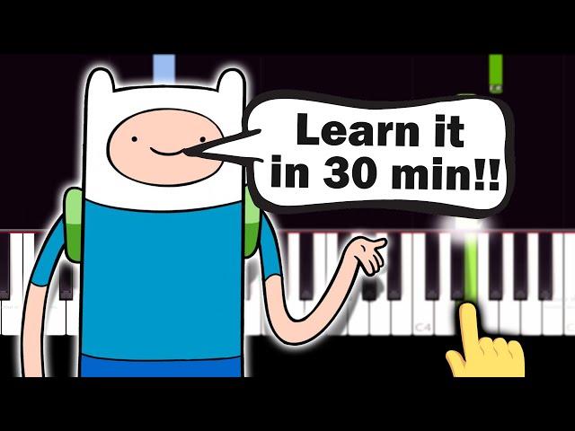 Adventure Time - Intro Theme song - EASY Piano tutorial