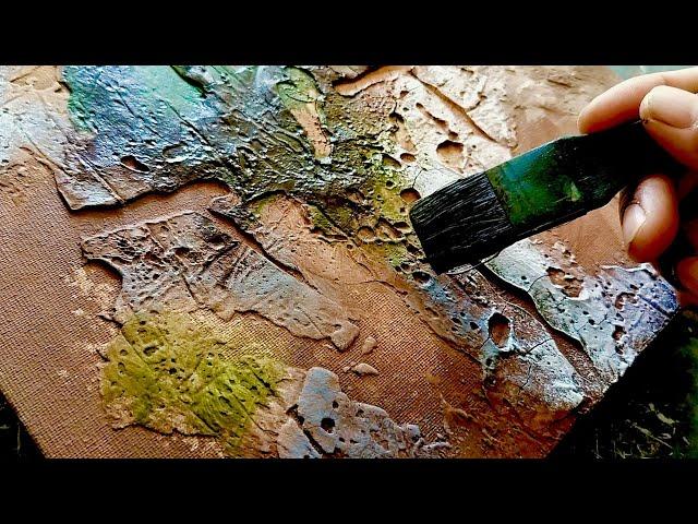 Mastering ABSTRACT Art On Canvas with Heavy TEXTURED ACRYLIC Painting