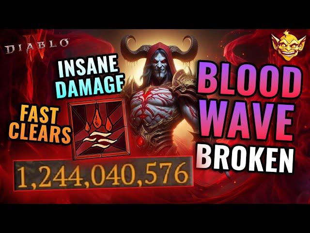 New BILLION Damage Blood Wave Necromancer Destroys Everything | Diablo 4 Season 6 Build Guide