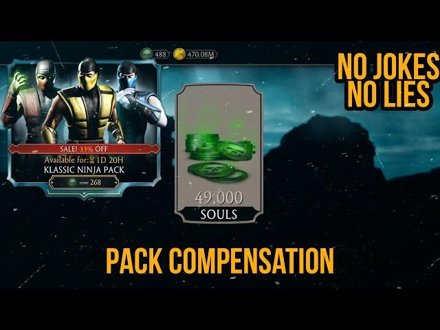 How I Got 49k souls For Free In Mortal Kombat Mobile | MK Mobile Klassic Ninja Pack Compensation