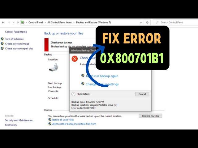 How to Fix Error 0x800701b1 on Windows 11