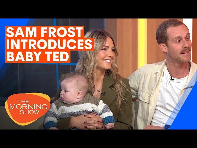 Sam Frost's new baby Ted makes first television appearance on The Morning Show