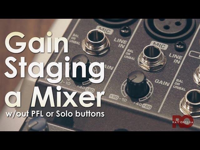 Setting Microphone Levels on a Mixer - Gain Staging with no PFL/Solo Buttons