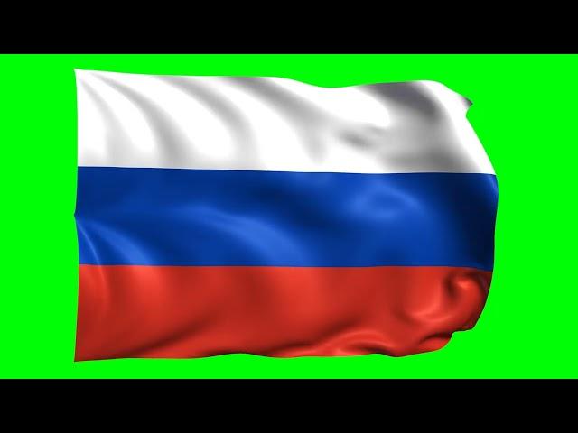 Russia Waving Flag Green Screen Animation | 3D Flag Animation | Royalty-Free