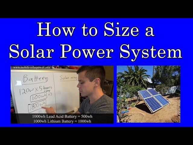 How to Size your Solar Power System