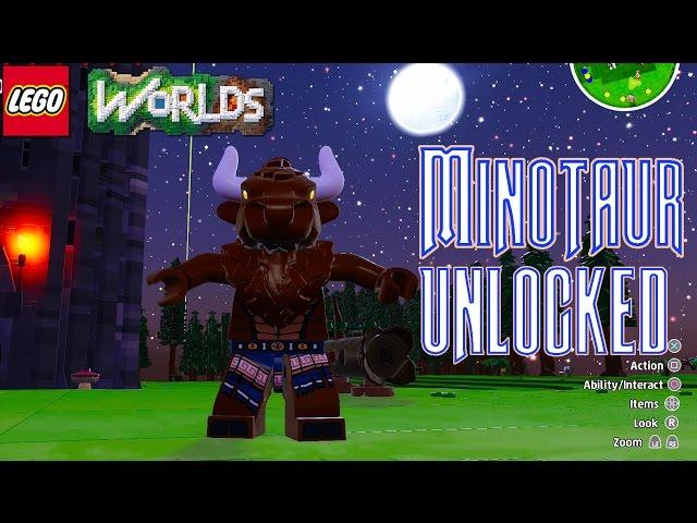 LEGO Worlds How To Unlock the Minotaur With Free Roam Gameplay