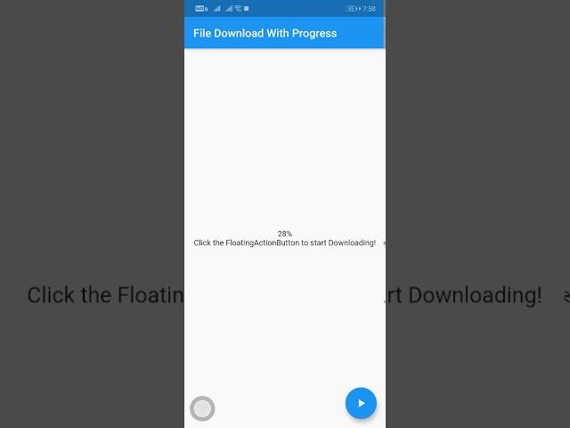 Flutter File Downloading with showing progress (Dio Package)