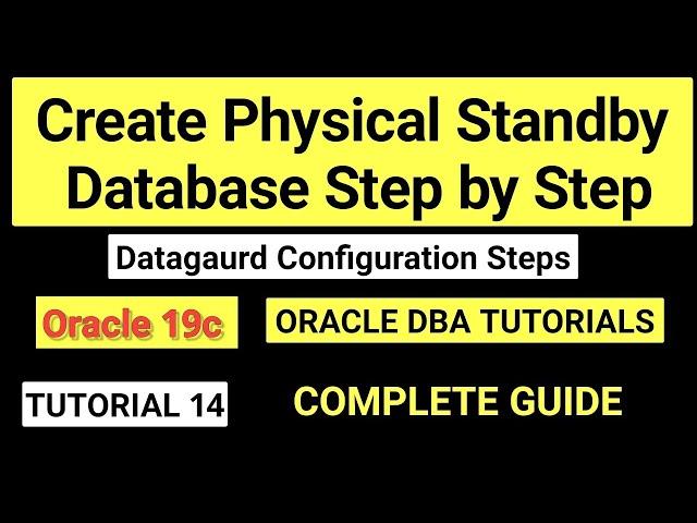 create physical standby database step by step oracle 19c || Data guard configuration steps