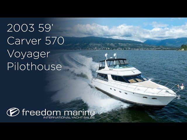 2003 59' Carver 570 Voyager Pilothouse | Freedom Marine International Yacht Sales