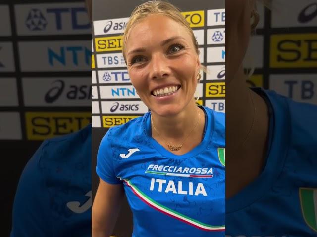 Campionati mondiali di atletica leggera di Budapest intervista alla triplista Dariya Derkach.